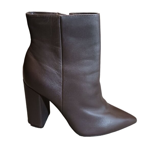 Steve Madden Noticed Leather‎ Pointed Toe Mid-Calf Boots in *Burgundy, Size 9.5 - Picture 1 of 9
